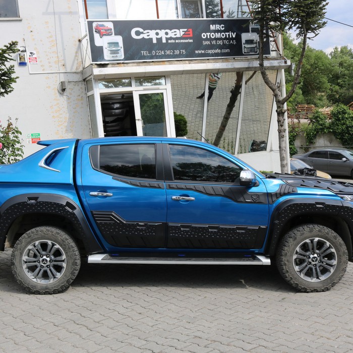 Верхні молдинги дверей 2019-2025 (6 шт, ABS) для Mitsubishi L200 рр