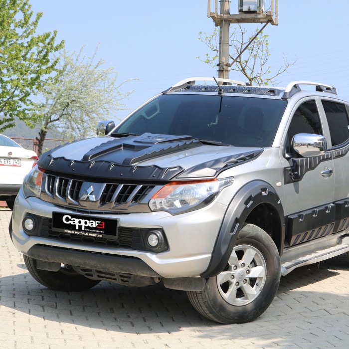 Комплект накладок на капот DRAGON (2015-2019, 3 шт) для Mitsubishi L200 рр