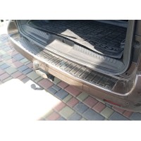 Накладка на задній бампер з загином Carmos (нерж) Коротка/Середня бази для Citroen Jumpy/Dispatch 2017- рр
