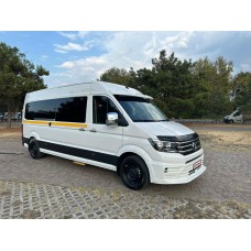 Накладка на передній бампер 510B (під фарбування) для Volkswagen Crafter 2016- рр