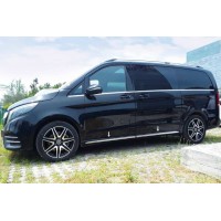 Молдинги на пороги (4 шт, нерж) для Mercedes Vito/V-class W447 2014- гг