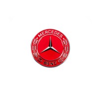 Заглушка вместо эмблемы на капот Mercedes (красная, 57мм) для Тюнинг Mercedes