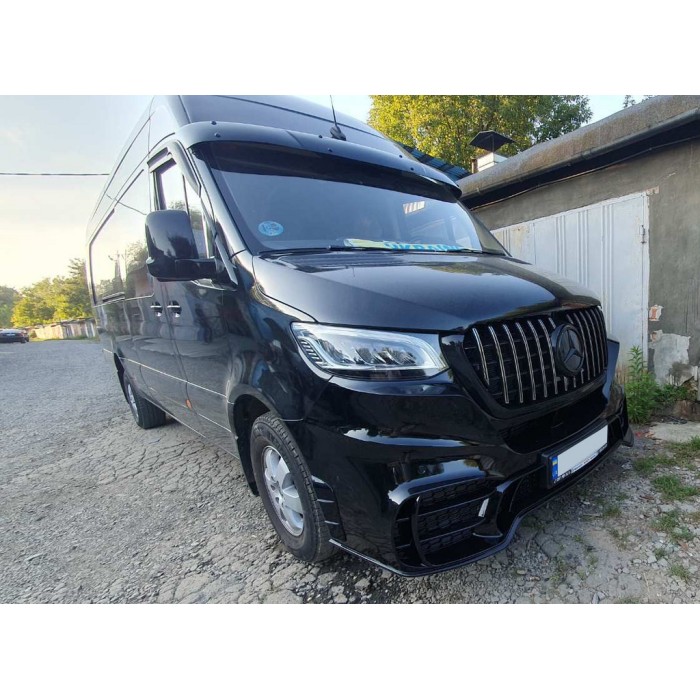 Передній бампер з решіткою V2 (AMG) для Mercedes Sprinter W907/W910 2018- рр