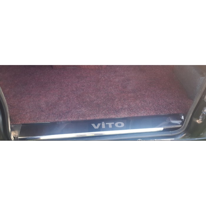 Накладки на внутрішні пороги Carmos V1 (3 шт, нерж.) для Mercedes Vito W638 1996-2003 рр