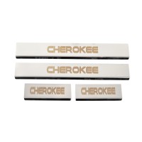 Накладки на пороги V-2 (4 шт, нерж) для Jeep Grand Cherokee WK2 2010-2021 рр