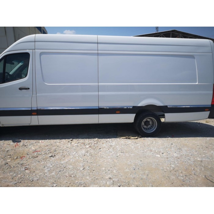 Молдини на двері (10 шт, нерж) (ExtraLong) для Mercedes Sprinter W907/W910 2018- рр