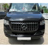 Передня решітка GT Chrome Eco (бюджетна накладка) для Mercedes Sprinter W907/W910 2018- рр