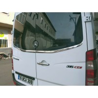 Кромка заднього скла Carmos (2 шт, нерж) для Mercedes Sprinter W906 2006-2018 рр