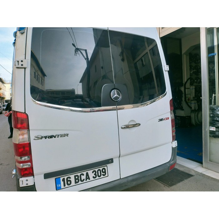 Кромка заднього скла Carmos (2 шт, нерж) для Mercedes Sprinter W906 2006-2018 рр
