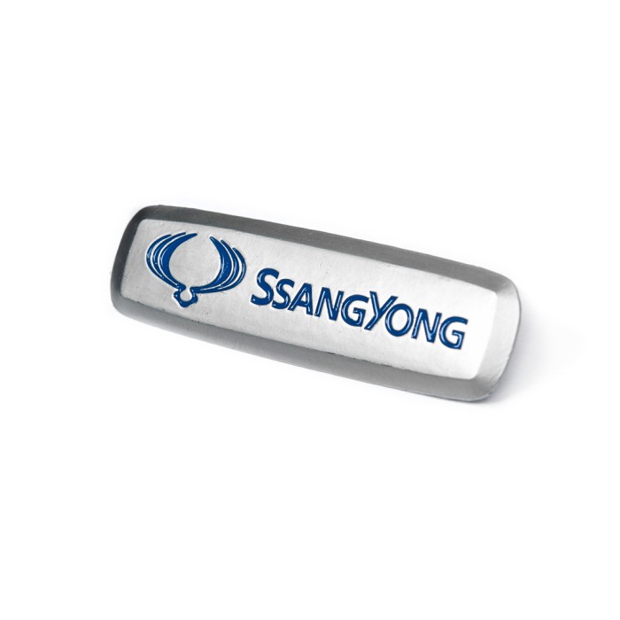 Шильдик алюмінієвий для килимків (1шт) для Тюнінг SsangYong