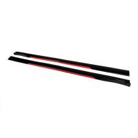 Универсальные накладки на боковые пороги Niken Red (ABS) (4шт)
