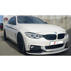 Накладка на передній бампер DPT Flap (для M-Performance, чорний глянець) для BMW 4 серія F-32 2012-2020 рр