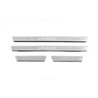 Накладки на пороги Carmos V3 (4 шт, нерж.) для Mitsubishi Lancer 9 2004-2008 рр