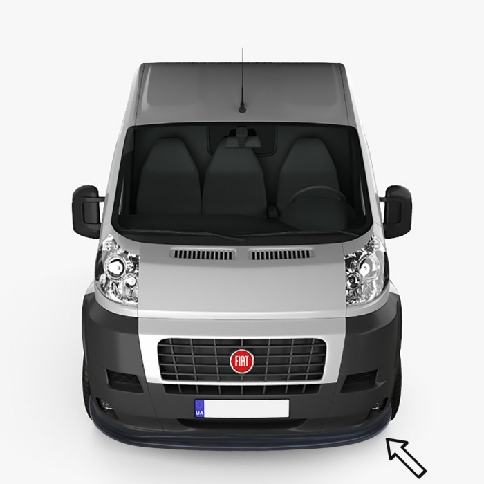 Передня Lip накладка ESA (2006-2013, чорна) для Fiat Ducato рр