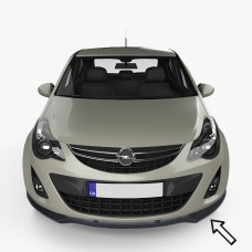 Передня Lip накладка ESA (2010-2014, чорна) для Opel Corsa D рр