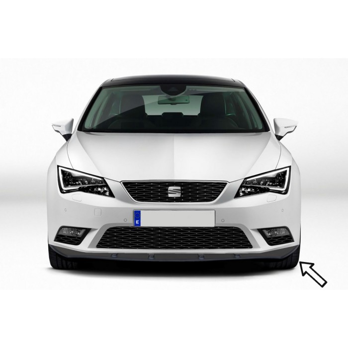 Передня Lip накладка ESA (чорна) для Seat Leon 2013-2020 рр