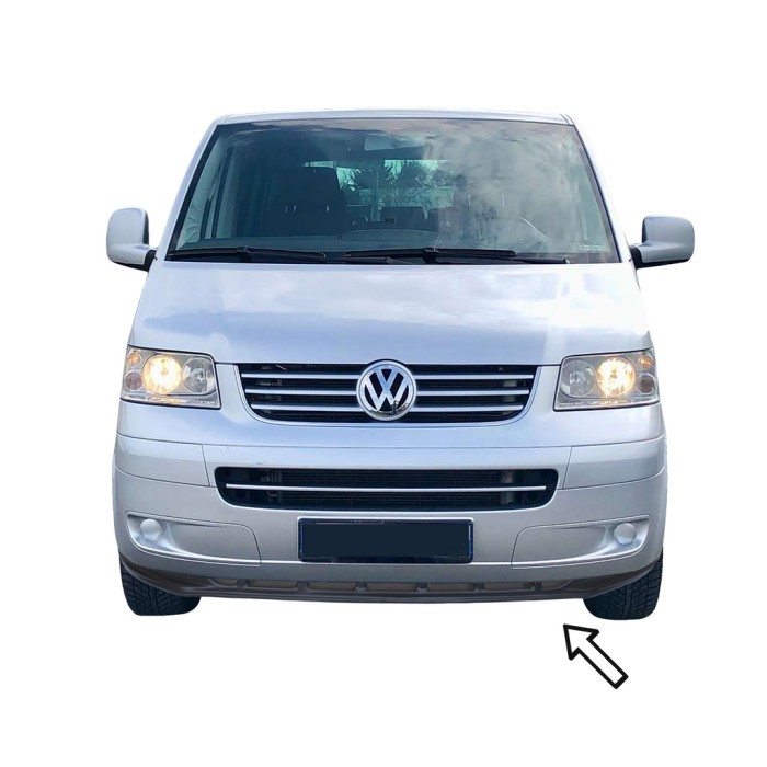 Передня Lip накладка ESA (чорна) для Volkswagen T5 Caravelle 2004-2010 рр