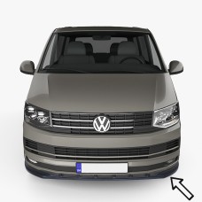 Передня Lip накладка ESA (Transporter, чорна) для Volkswagen T6