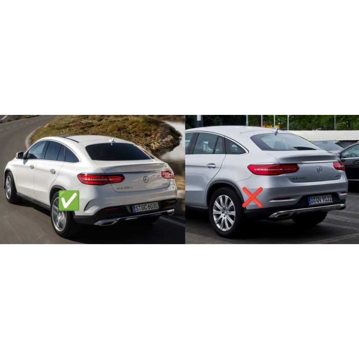 Задний диффузор с насадками (дизайн GLE63) для Mercedes GLE coupe C292 2015-2019 гг