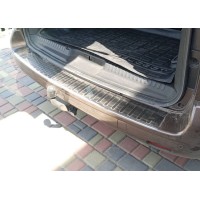 Накладка на задній бампер з загином Carmos (нерж) Коротка/Середня бази для Opel Zafira Life 2019- рр