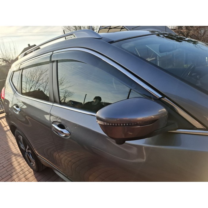 Вітровики з хромом Niken Luxury (6 шт) для Nissan X-trail T32 / Rogue 2014-2021 рр