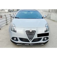 Передня Lip накладка DPT (ABS, чорний глянець, 3шт) для Alfa Romeo Giulietta