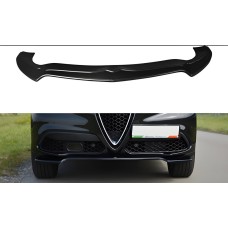 Передня Lip накладка DPT V-1 (ABS, чорний глянець) для Alfa Romeo Stelvio