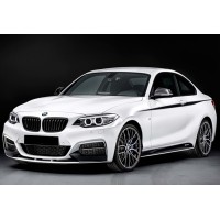 Передняя Lip накладка DPT V-2 (Для M Performance, черный глянец) для BMW 2 серия F22/23