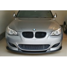 Передня Lip накладка DPT (З плавниками, для M5 Hamann, чорний глянець) для BMW 5 серія E-60/61 2003-2010 рр