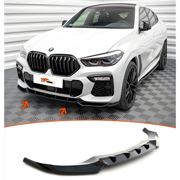 Передня Lip накладка DPT V-1 (Для M, чорний глянець) для BMW X6 G06 2019- рр