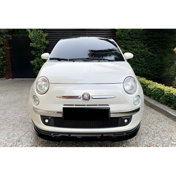 Передня Lip накладка DPT (чорний глянець) для Fiat 500/500L