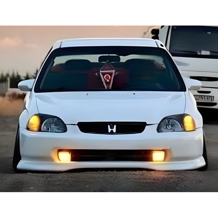 Передня Lip накладка DPT V-1 (чорний глянець) для Honda Civic 1995-2001 рр