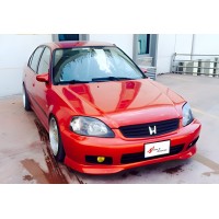Передняя Lip накладка DPT V-2 (черный глянец) для Honda Civic 1995-2001 гг
