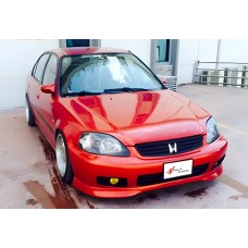 Передня Lip накладка DPT V-2 (чорний глянець) для Honda Civic 1995-2001 рр