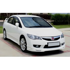 Передня Lip накладка DPT (2009-2011, чорний глянець) для Honda Civic Sedan VIII рр