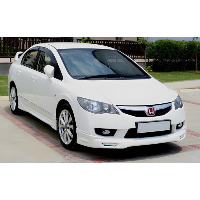 Передня Lip накладка DPT (2009-2011, чорний глянець) для Honda Civic Sedan VIII рр