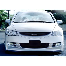 Передня Lip накладка DPT (2006-2009, чорний глянець) для Honda Civic Sedan VIII рр