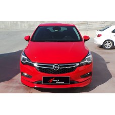 Передня Lip накладка DPT (чорний глянець) для Opel Astra K 2016-2021 рр