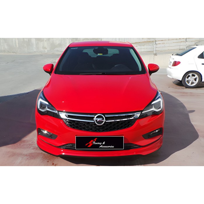 Передня Lip накладка DPT (чорний глянець) для Opel Astra K 2016-2021 рр