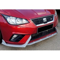 Передняя Lip накладка DPT V-2 (черный глянец) для Seat Ibiza 2010-2017 гг