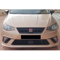 Передня Lip накладка DPT V-3 (чорний глянець) для Seat Ibiza 2010-2017 рр