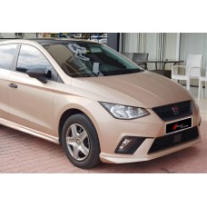 Передня Lip накладка DPT V-3 (чорний глянець) для Seat Ibiza 2010-2017 рр