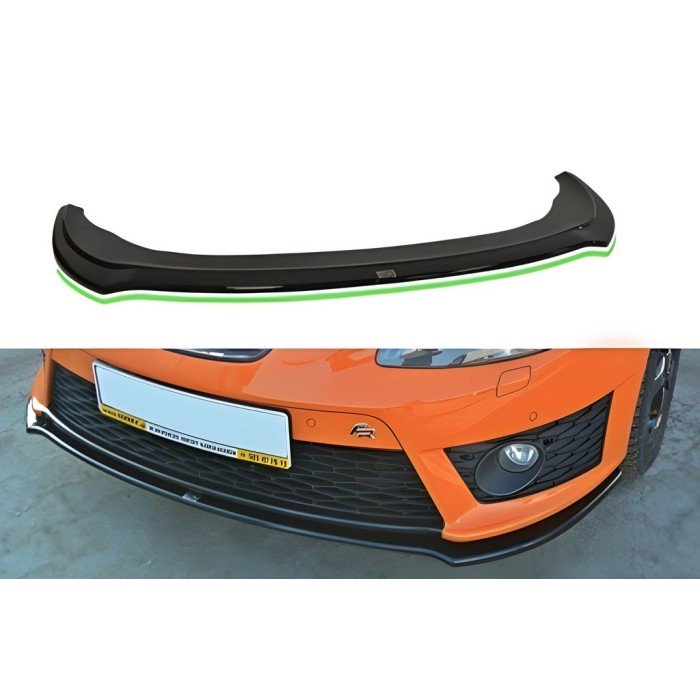 Передня Lip накладка DPT (для Cupra, чорний глянець) для Seat Leon 2005-2012 рр