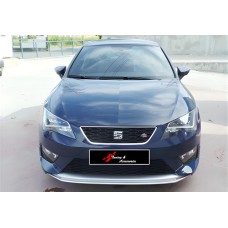 Передня Lip накладка DPT V-2 (2013-2016, чорний глянець) для Seat Leon рр