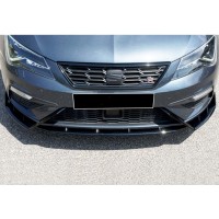 Передня Lip накладка DPT V-3 (2017-2020, чорний глянець) для Seat Leon рр