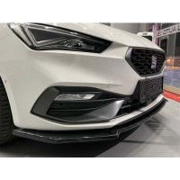 Передня Lip накладка DPT V-2 (чорний глянець) для Seat Leon 2020- рр