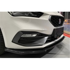 Передня Lip накладка DPT V-2 (чорний глянець) для Seat Leon 2020- рр