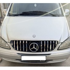 Передня решітка 2004-2010 рр. GT Chrome Eco для Mercedes Vito W639 рр