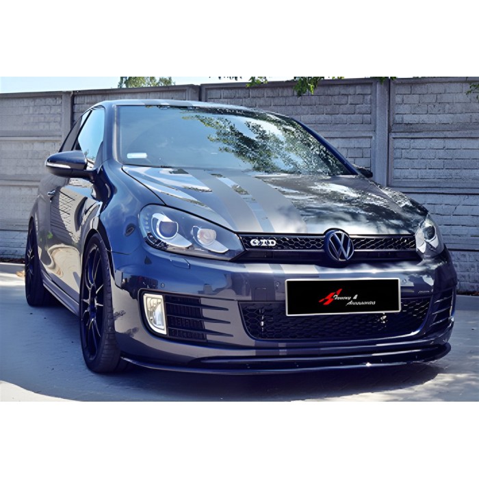 Передня Lip накладка DPT V-2 (для GTI, чорний глянець) для Volkswagen Golf 6