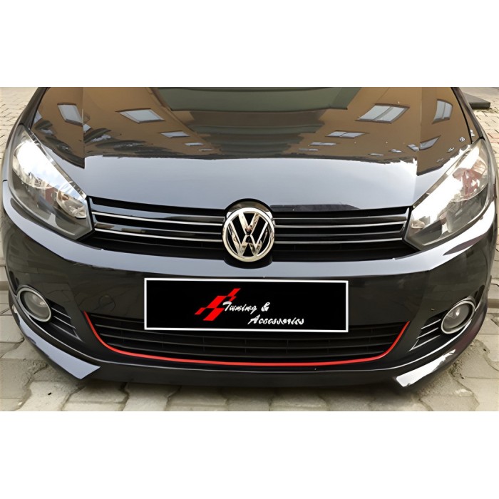 Передня Lip накладка DPT V-2 (чорний глянець) для Volkswagen Golf 6